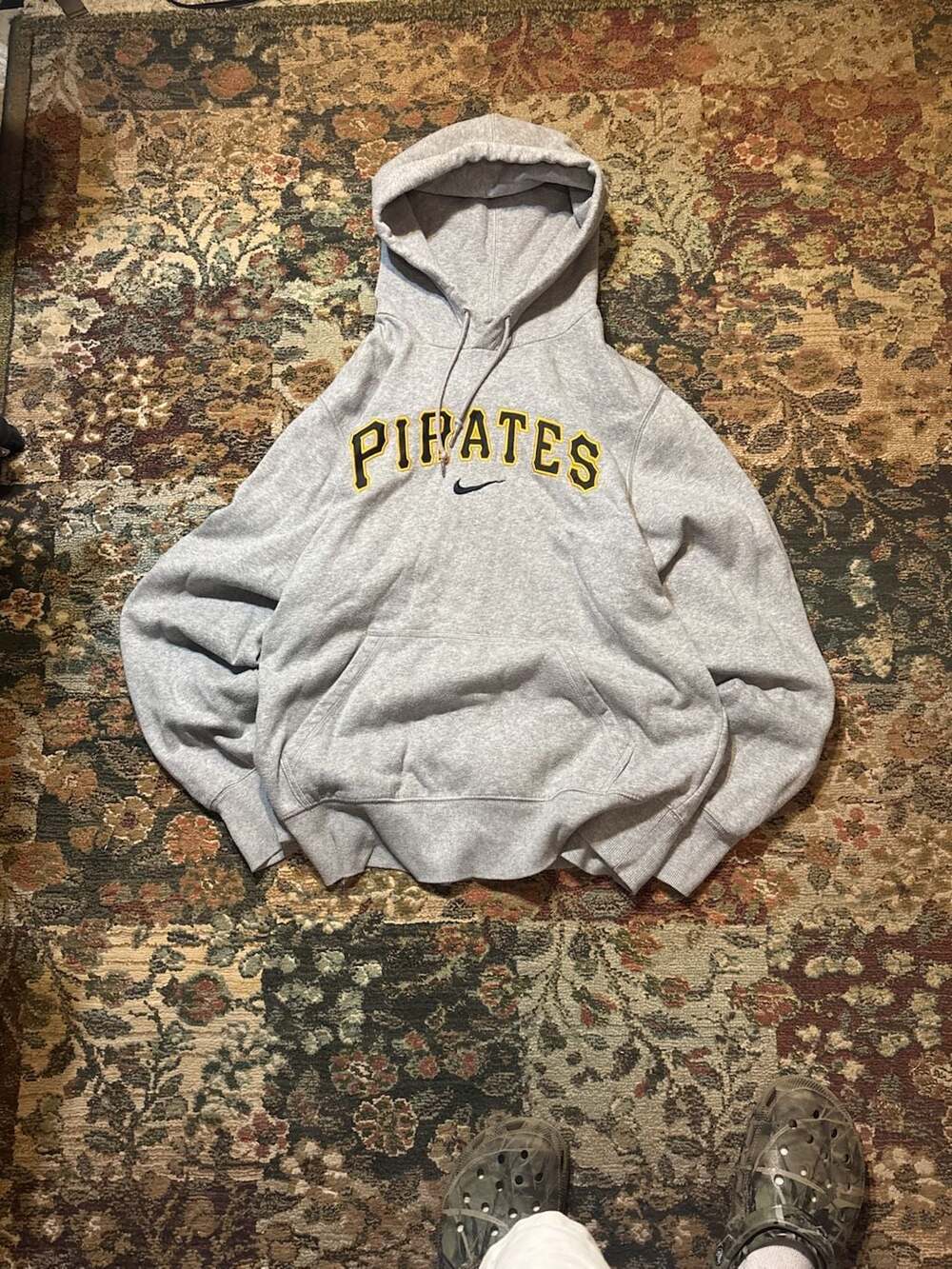 Nike Pittsburgh Pirates MLB Center Swoosh Fleece Pullover Hoodie